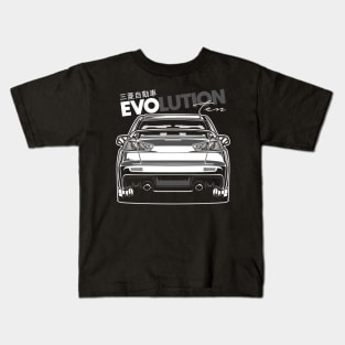 Lancer Evolution X (White Print) Kids T-Shirt